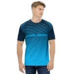 Sport Jersey for Men Digital Print Navy Blue & Light Blue