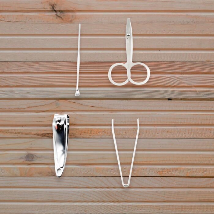 Mini Nail Clipper Set Beauty Nail Tool Set Multifunctional Beauty Set With Plastic Storage Case,   (4 Pc Set) - Image 1
