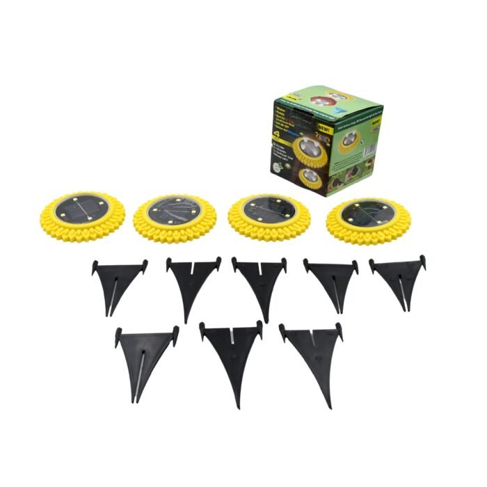 4 Pack Solar Ground Lights,  LED Solar Powered Disk Lights Outdoor Waterproof Garden Landscape Lighting for Yard Deck Lawn Pathway Walkway Balcony Decoration - Image 4