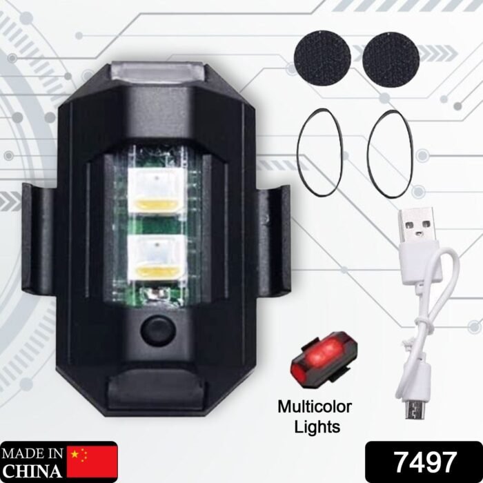 Mini LED Strobe Lights,  Waterproof Lights,  Lightweight RGB LED Lights Drone Strobe Lights Veicle Anti-Collision Strobe Light Bike Motocycle Lights USB Recharge  Multi-colors - Image 3