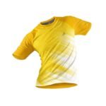 Sport Jersey for Men Digital Print Yellow and White