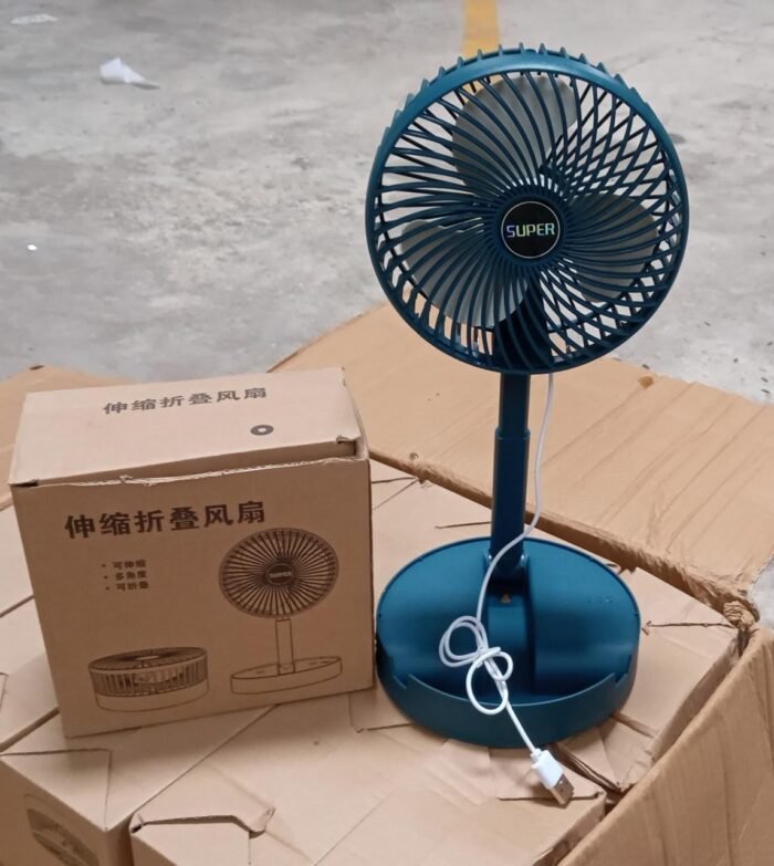 Telescopic Electric Desktop Fan,  Height Adjustable,  Foldable & Portable for Travel/Carry | Silent Table Top Personal Fan for Bedside,  Office Table (Battery Not Include) - Image 8