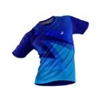 Sport Jersey for Men Digital Print Navy Blue & Sea Blue