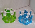 Miracle Plastic Glass Stand / Tumbler Holder / Glass Holder for Kitchen / Dining Table 6 Glasses Stand With 3 Pepper Salt (Moq :- 2 Pc) - Image 7