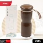 Stainless Steel Flask Water Bottle With Dori Easy To Carry,  Fridge Water Bottle,  Leak Proof,  Rust Proof,  Hot & Cold Drinks,  Gym BPA Free Food Grade Quality,  For office/Gym/School (280 ML) - Image 2