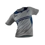 Sport Jersey for Men Digital Print Grey & Navy Blue
