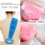 Low Quality Bath Body Brush Towel Eco-Friendly Back Scrubber Shower Brush Silicone Bath Body Brush Towel Body Cleaning Bathroom Shower Strap - Image 4
