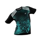 Sport Jersey for Men Digital Print Black & Teal