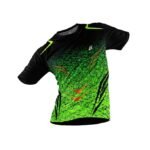Sport Jersey for Men Digital Print Black & Light Green