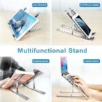 Laptop Stand for Desk | Metal Portable Laptop Stand,  with 6 Adjustable Angles | Laptop Riser,  Phone,  and Tablet Stand | Compatible for All Laptop - Image 6