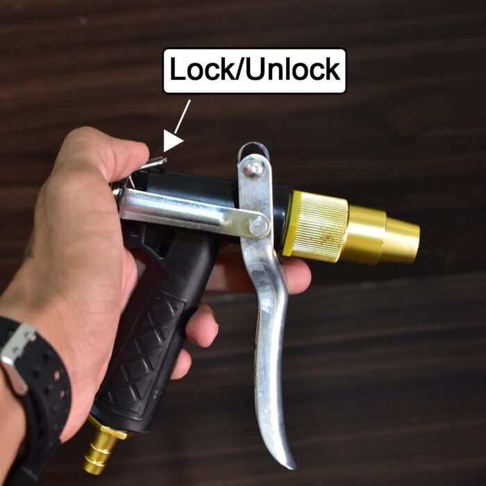 Durable Gold Color Trigger Hose Nozzle Water Lever Spray - Image 7
