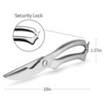 Heavy Duty Stainless Steel Poultry Shears,  Premium Ultra Sharp Spring-Loaded Kitchen - Image 5