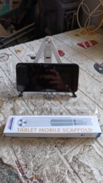 Slim Tablet Mobile Stand Adjustable Foldable Tablet Stand Scaffold (1 Pc) - Image 7