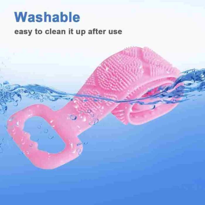 Low Quality Bath Body Brush Towel Eco-Friendly Back Scrubber Shower Brush Silicone Bath Body Brush Towel Body Cleaning Bathroom Shower Strap - Image 1