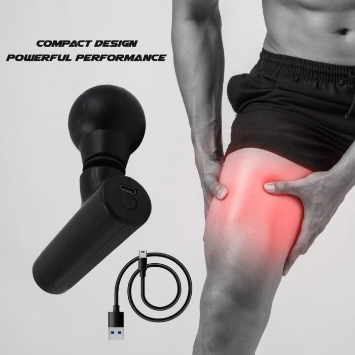 Black Mini Pocket Size Massager,  Full Body Massager,  Cordless One Button Operation for Body Pain & Relaxation - Image 3