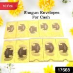Wedding Gift Envelopes pack of 10 pcs Money Cash Gift Cover Shagun Birthday Marriage,  Baby Shower,  Anniversary,  Money Envelope Lifafa Envelope Multicolor Premium Envelope (10 Pcs Set) - Image 2