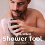 Shower Tool Duo 2-1 Shower Loofah Sponge and Exfoliating Body Scrubber for Showering,  Easy to Clean,  Easy to Dry,  With Dori Easy to Hanging,  Easy to Grip - Image 3