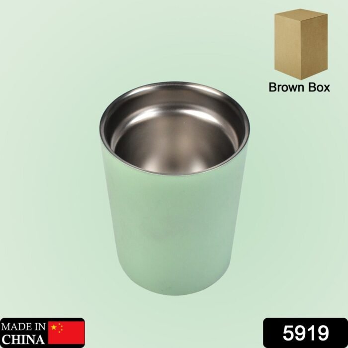 Vacuum Glass 304 Stainless Steel Home Office Lidless Anti-Scald Water Cup Drink Mug - Image 2