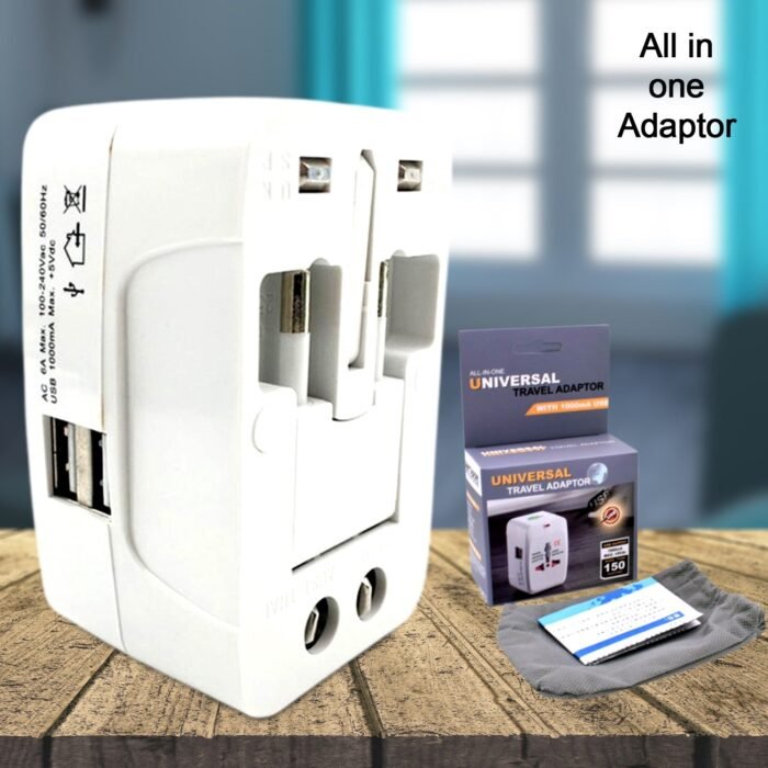 All-in-One Universal Worldwide Travelling AC Adaptor Plug (AU / UK / US / EU) International Power Charger Electric USB Power Plug Socket Adapter Converter (1 Pc) - Image 1