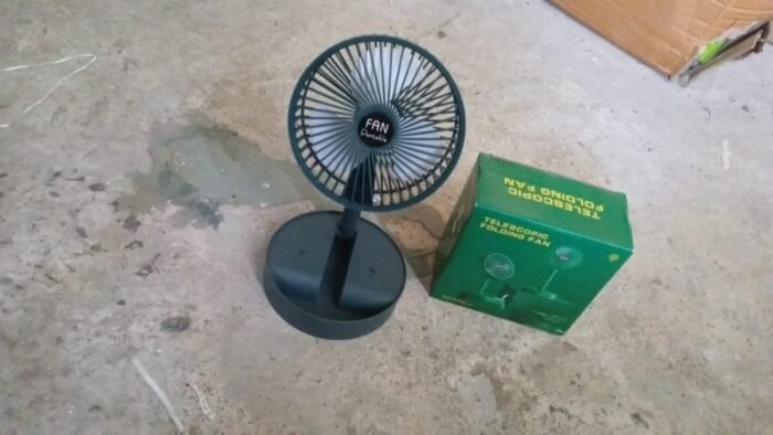 Telescopic Electric Desktop Fan,  Height Adjustable,  Foldable & Portable for Travel/Carry | Silent Table Top Personal Fan for Bedside,  Office Table (Battery Not Include) - Image 9
