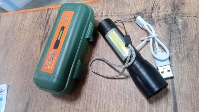 Mini Search Rechargeable LED Long Range Flashlight Emergency Light Torch - Image 8