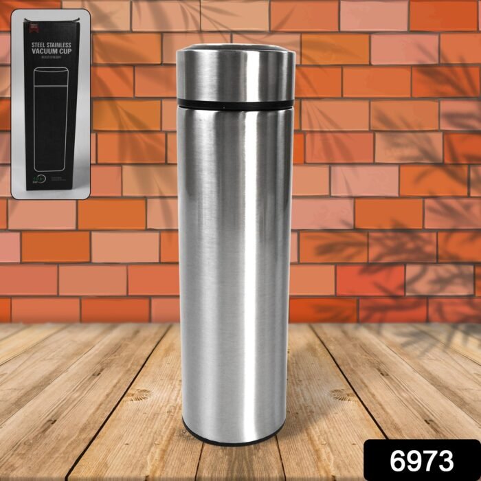 Double Stainless Steel Wall Smart Flask Vacuum Insulated Water Bottle | Perfect for Hot and Cold Drinks | for Campaign Travelling (450ml) - Image 2