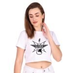White Colour Crop Top for Women 100% Pure Cotton