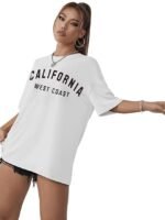 California West  designed white colour t-shirt for women - Image 3