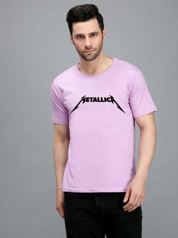 Metallica 100% Pure Cotton Printed Lavender colour t-shirt for Men - Image 1