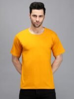 Plain Mustard colour 100% pure cotton T-shirt for Men’s