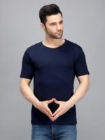 Plain Navy Blue colour 100% pure cotton T-shirt for Men’s