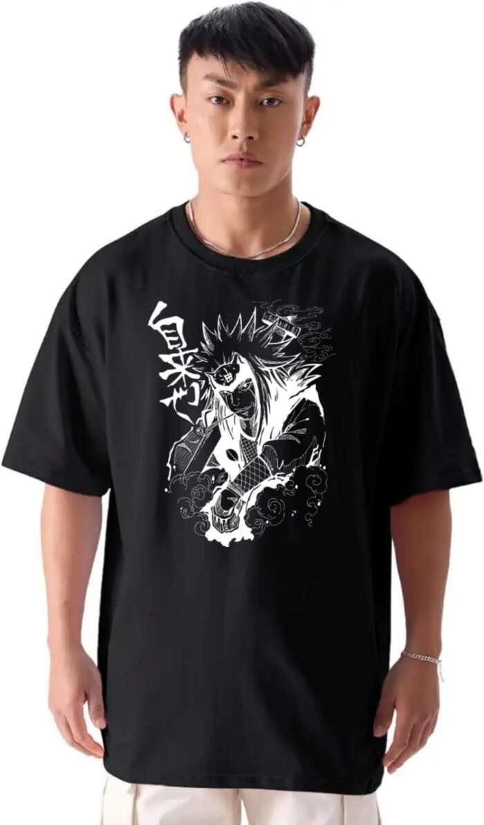 Master Jayara Printed Oversized Black T-Shirt for Men - Image 1