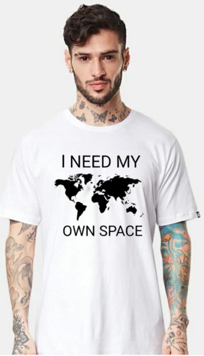 Printed Oversized white T-Shirt for Men - Image 1